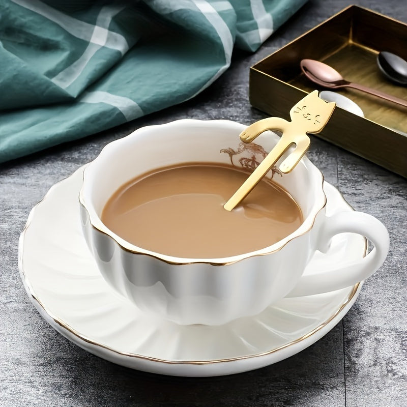 Two Adorable Spoons, Perfect for Tea, Coffee, Desserts, Sugar, And Stirring.