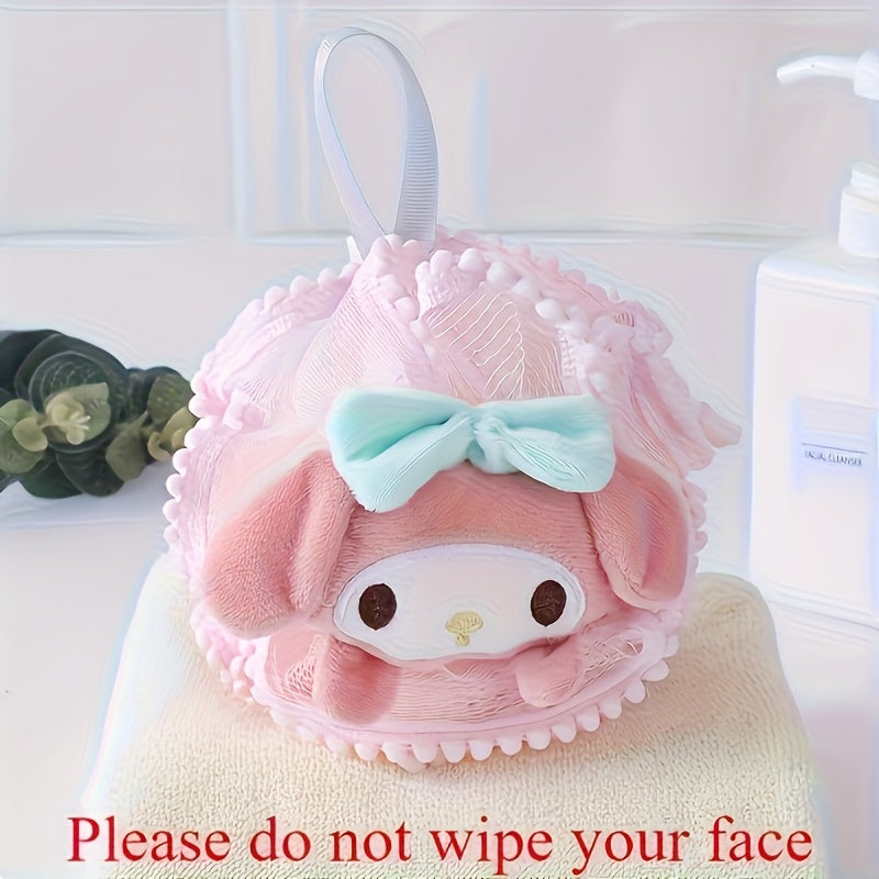 IP 1pc Boule de Bain Créative en Dentelle Sanrio Kurumi pour Adulte, Fleur de Bain Chien Guai en Jade Artificiel Pocha, Adaptée pour École Maison Hôtel