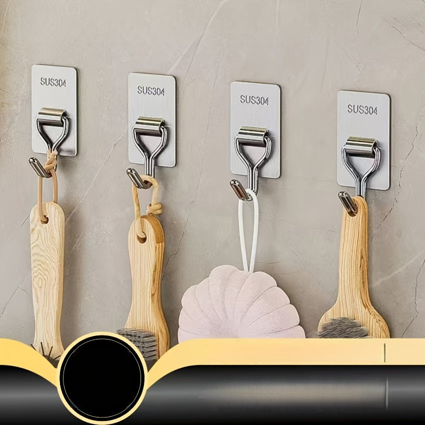 Lot de 10\u002F15 Crochets Adhésifs Sans Couture, Suspension de Cadre Photo Sans Trace ni Clou, Suspension Murale sur Carrelage, Crochets de Fixation Puissants, Style Multifonctionnel, Compatibilité Multi-surfaces, Crochets Utilitaires