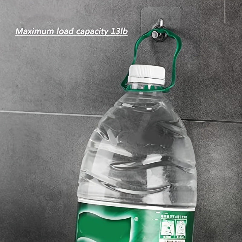 Lot de 10 Crochets Muraux Auto-adhésifs Faciles à Installer - Capacité de 13.01LB, Installation Sans Perçage pour Photos, Sacs et Plus