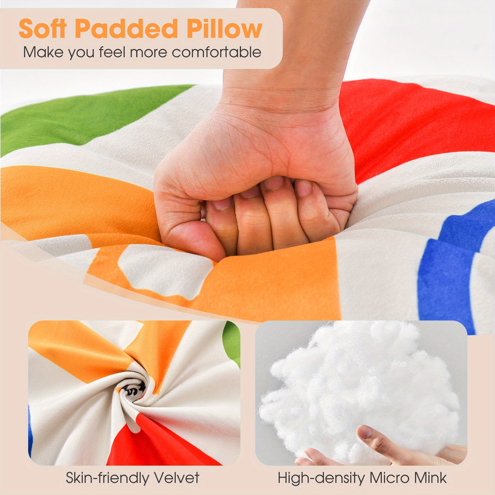 Maxmass Ensemble de 4 Coussins Carrés en Velours Amovibles et Lavables, Rouge 18\