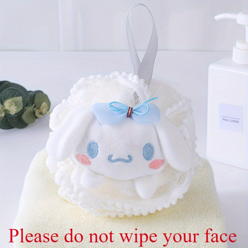 1pc Boule de Bain Mignonne à Motifs de Fleurs et Dentelle pour Frotter le Dos