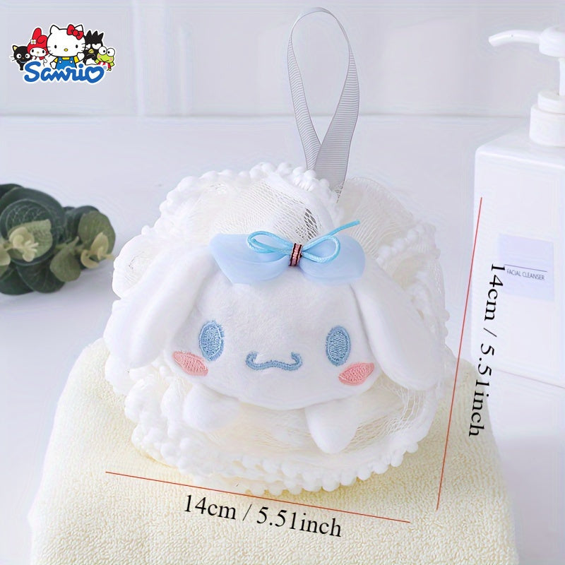 1pc Boule de Bain Mignonne à Motifs de Fleurs et Dentelle pour Frotter le Dos