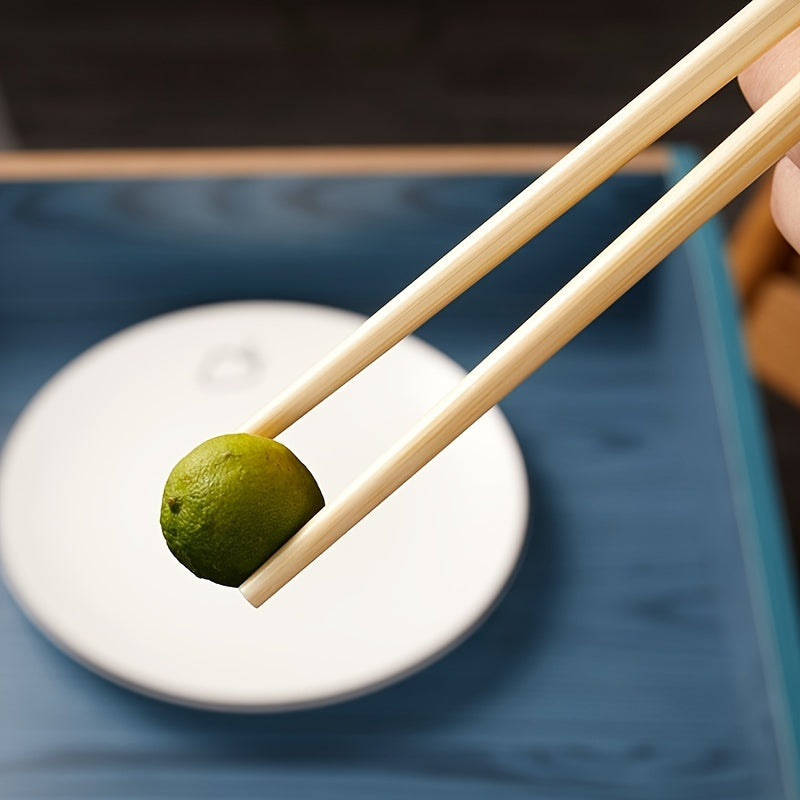 Five Pairs of Bamboo Printed Chopsticks, Consumable Chopsticks, Tableware, Kitchen Supplies, Suitable for Restaurants Happy Eid Al-Fitr