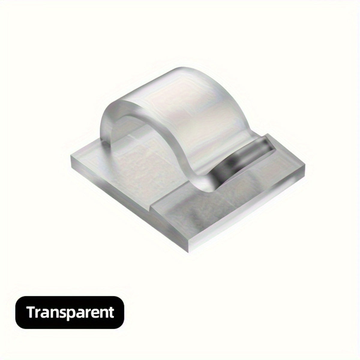 100pcs Crochets de Guirlande Lumineuse Extérieure en Plastique Transparent - Clips de Câble Auto-adhésifs Étanches pour Décorations de Noël Festives, Supports de Cordon Transparents pour Suspendre des Lumières