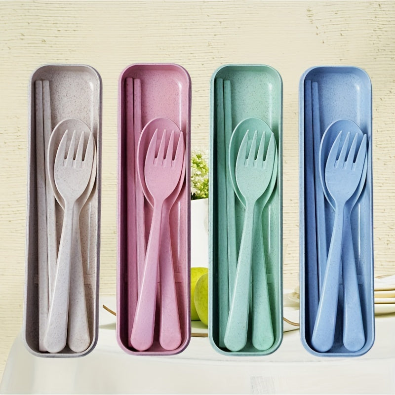 1pc of Portable Tableware Suit, Including Chopsticks, Forks and Spoons