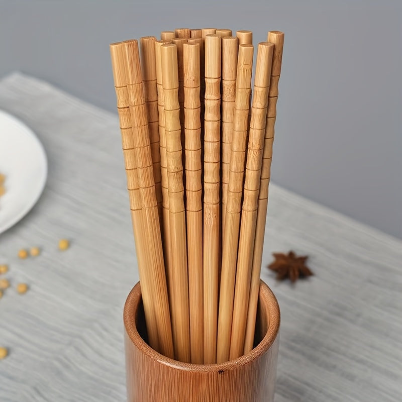 10 Pairs of Household Wooden Chopsticks, Reusable