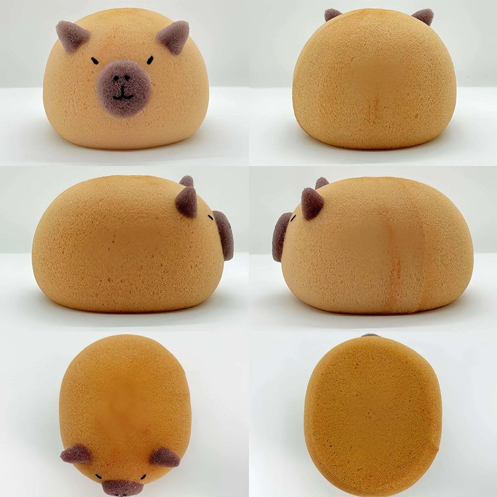 Boules de bain Kapibala 1\u002F2, éponges de douche douces et mignonnes, accessoires de bain pour le visage et le corps, cadeaux adorables en forme d'animaux