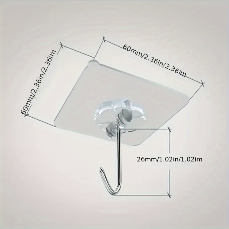 15pcs Crochets Adhésifs Forts - Étanches, Installation Facile pour Mur & Salle de Bain, Organisateur de Suspension Multifonctionnel Sans Couture, Crochets pour Salle de Bain, Crochets Utilitaires