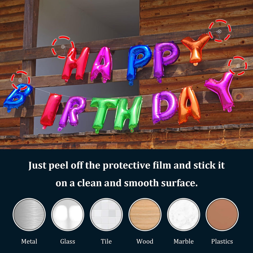 100pcs Crochets de Plafond Auto-Adhésifs Faciles à Installer - Crochets Muraux à Ventouse Métallique Ronds pour Décorations de Noël, Mariage & Anniversaire, Crochets Utilitaires