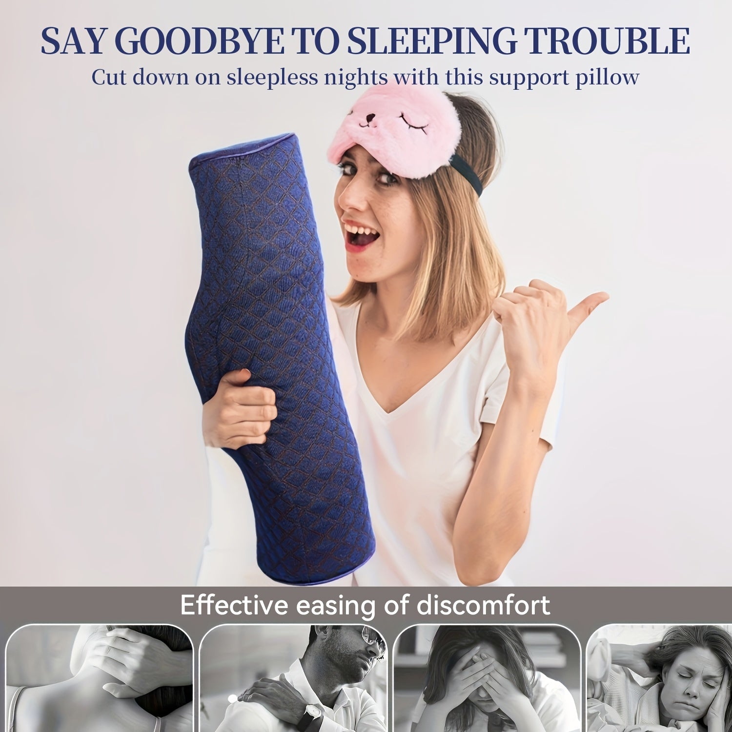 1pc Coussin de Soutien Cervical - Soins Ergonomiques du Cou pour Confort Nomade & Relaxation Instantanée, Coussinet pour Jambes