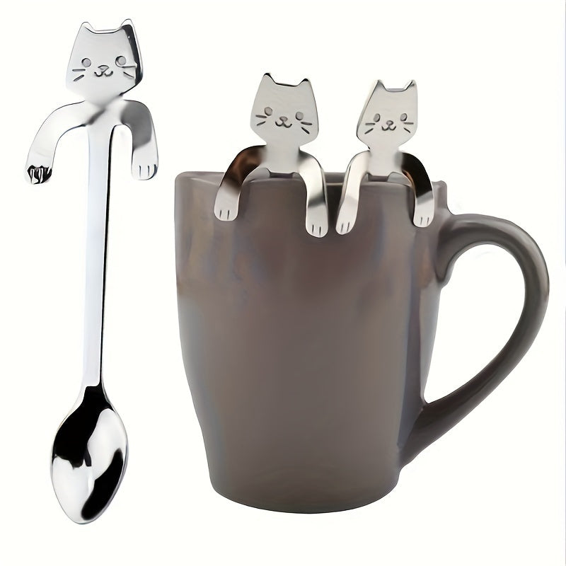 Two Adorable Spoons, Perfect for Tea, Coffee, Desserts, Sugar, And Stirring.