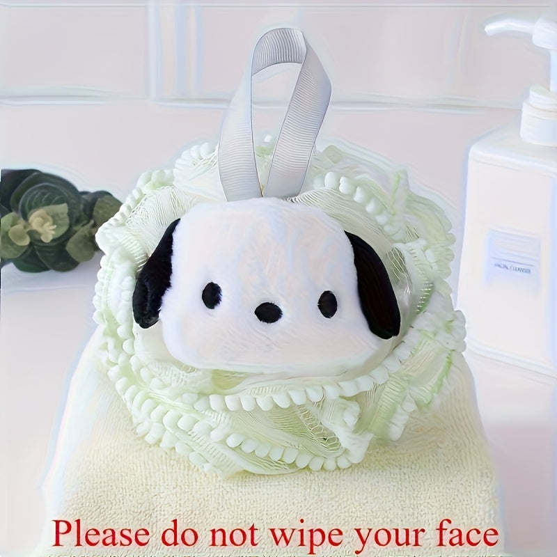 IP 1pc Boule de Bain Créative en Dentelle Sanrio Kurumi pour Adulte, Fleur de Bain Chien Guai en Jade Artificiel Pocha, Adaptée pour École Maison Hôtel