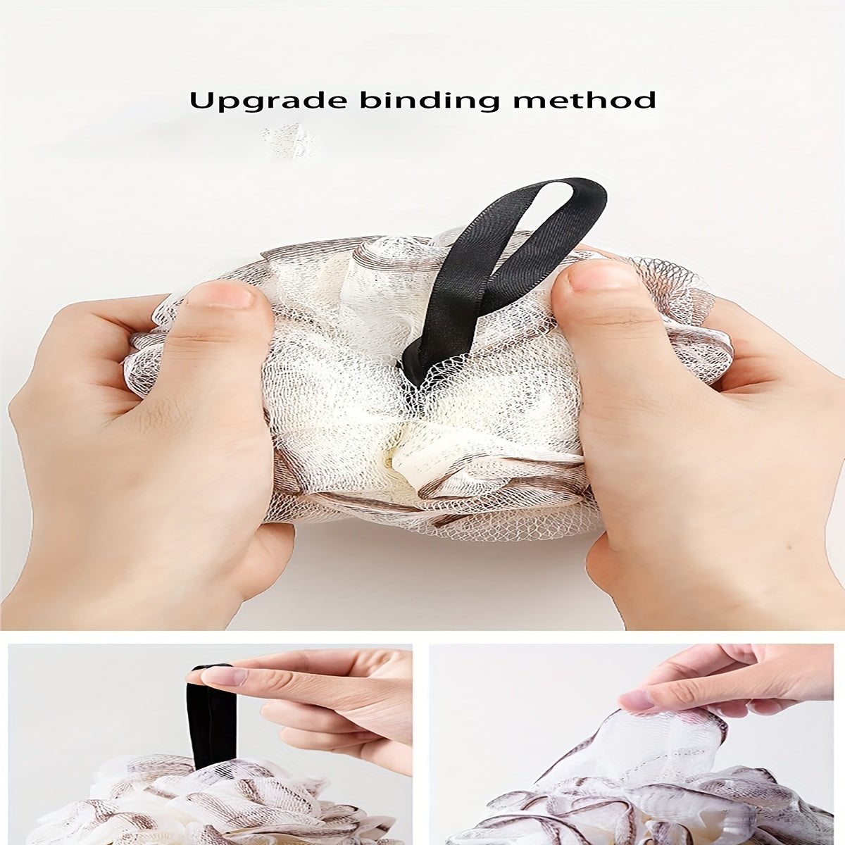 3 boules de douche qui ne s'effritent pas, fleurs de douche en PE souple, perles exfoliantes pour le dos, serviettes de bain à bulles, boules de douche, fleurs de douche