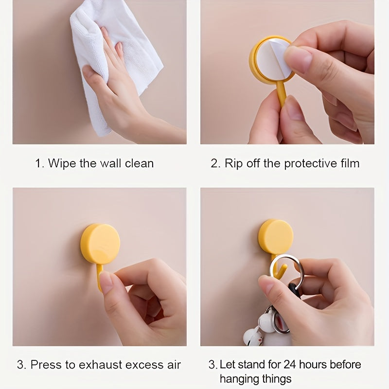 10 crochets adhésifs muraux, porte-clés, patères pour vêtements, crochets à serviettes auto-adhésifs, adaptés aux portes de salle de bain et chambre, décoration maison, crochets pratiques, Crochets utilitaires