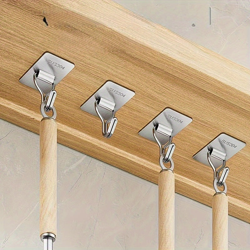 Lot de 10\u002F15 Crochets Adhésifs Sans Couture, Suspension de Cadre Photo Sans Trace ni Clou, Suspension Murale sur Carrelage, Crochets de Fixation Puissants, Style Multifonctionnel, Compatibilité Multi-surfaces, Crochets Utilitaires