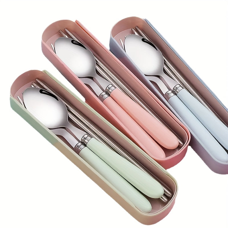 3-In-1 Travel Cutlery Set: with Storage Box - Great for Picnics, Camping And Everyday Use!