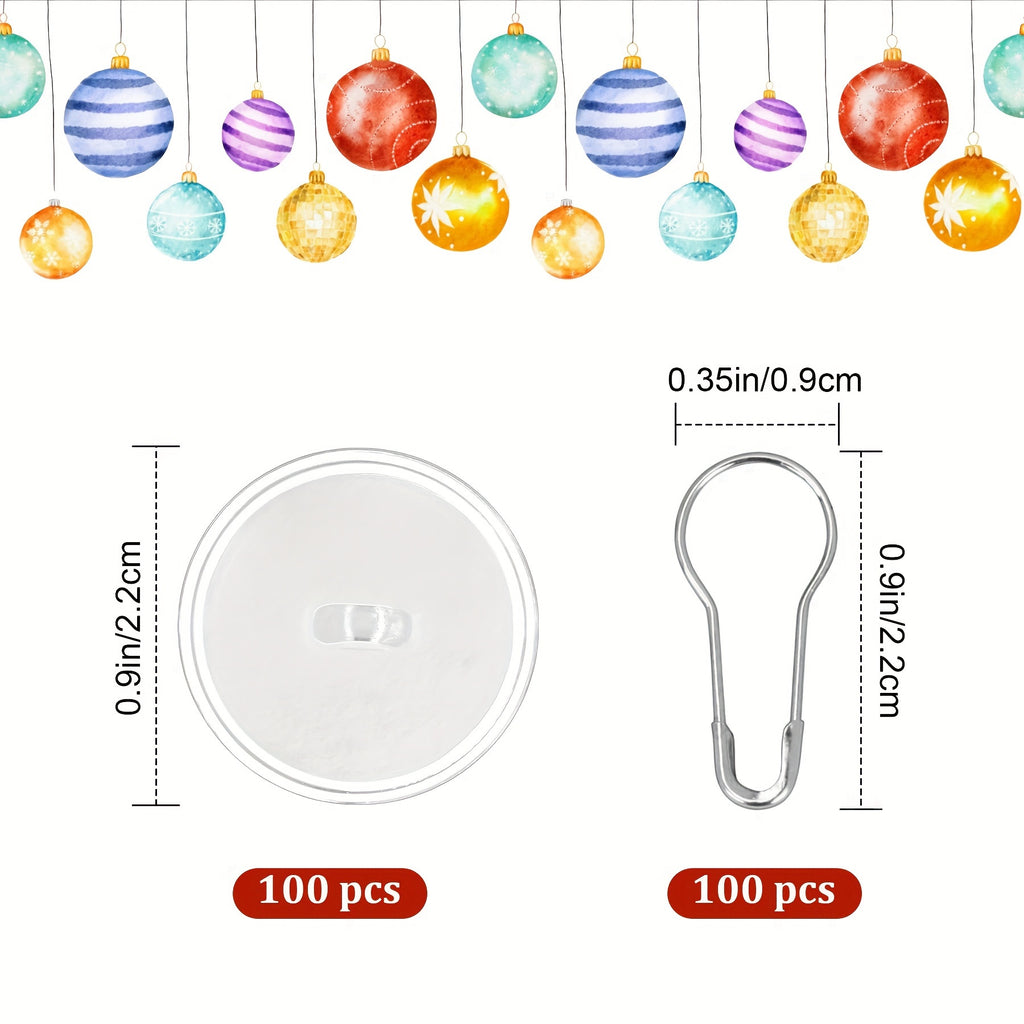 100pcs Crochets de Plafond Auto-Adhésifs Faciles à Installer - Crochets Muraux à Ventouse Métallique Ronds pour Décorations de Noël, Mariage & Anniversaire, Crochets Utilitaires