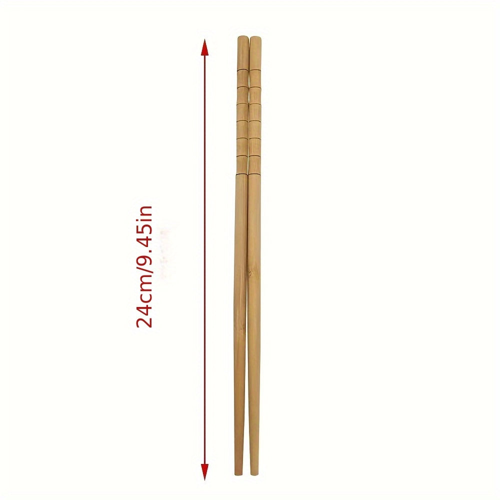 10 Pairs of Household Wooden Chopsticks, Reusable