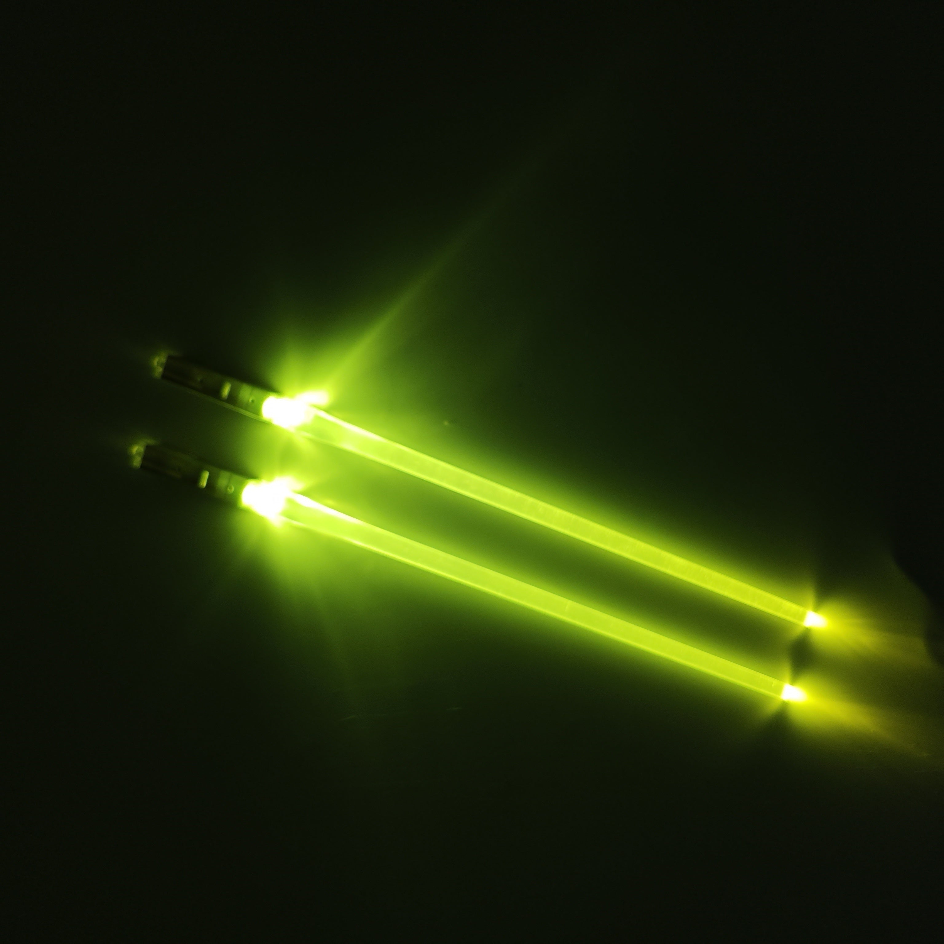 1 Pair Luminous LED Light Up Chopsticks, ABS Material, Polished Flatware Finish, Multi-Color Glow Sticks for Christmas, Halloween, New Year Festivities