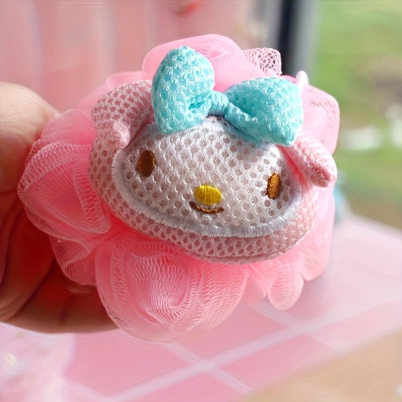 Éponge de Bain Sanrio Hello Kitty et My Melody - Douce, Ne Lâche Pas, Adaptée pour le Soin Personnel, Cadeau Idéal d'Anniversaire et d'Halloween, Parfait comme Favoris de Fête