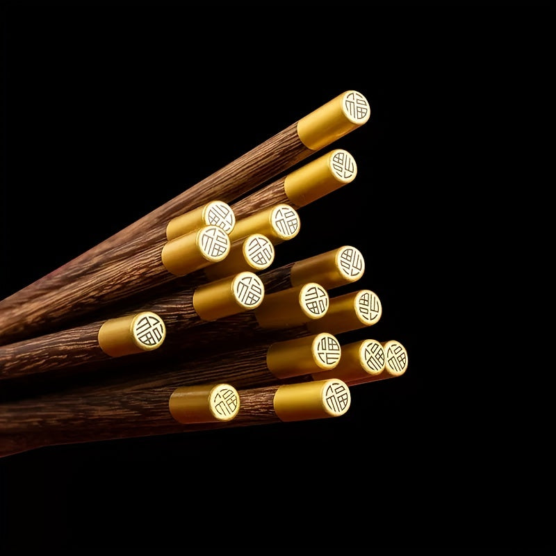 5 Pairs Chicken Wings Wooden Chopsticks, Natural Paintless Log Texture High Quality Chinese Food Chopsticks, Tableware, Kitchen Accessories