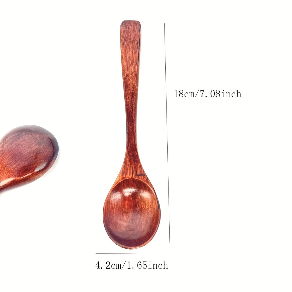 4pcs Modern Reusable Wooden Spoon Set - Ideal for Dinner, Coffee, Milk & Desserts - Perfect for Parties & Kitchen Essentials, Kitchen Essentials | Modern Wooden Spoons | Smooth Finish