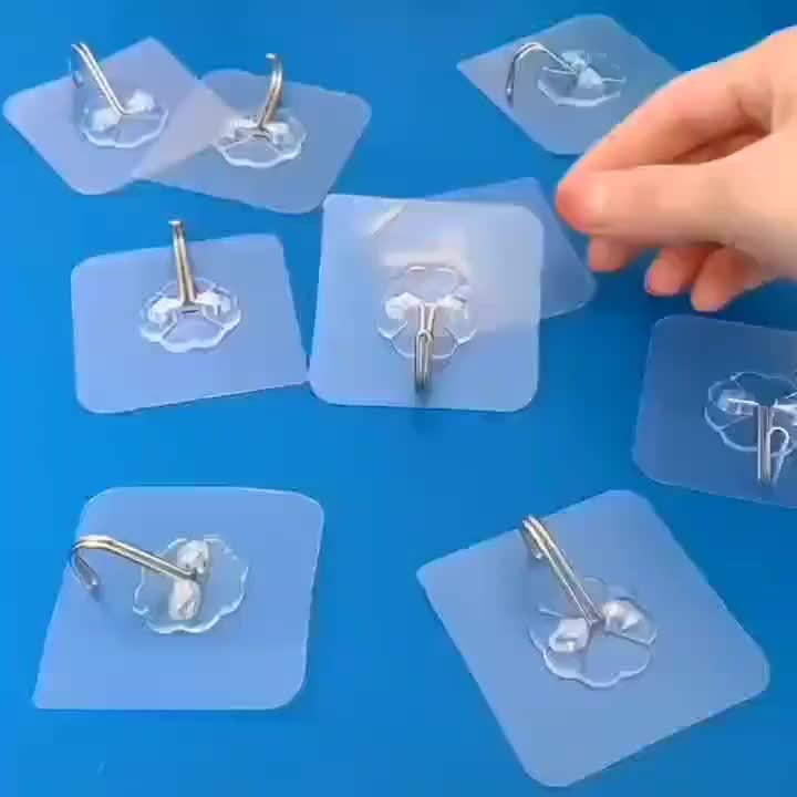 30pcs Crochets adhésifs transparents sans marques - Installation sans dommage, sans clou sur les murs, adaptés pour les cadres photo et les tuiles, fixation solide, compatible multi-surfaces, crochets utilitaires