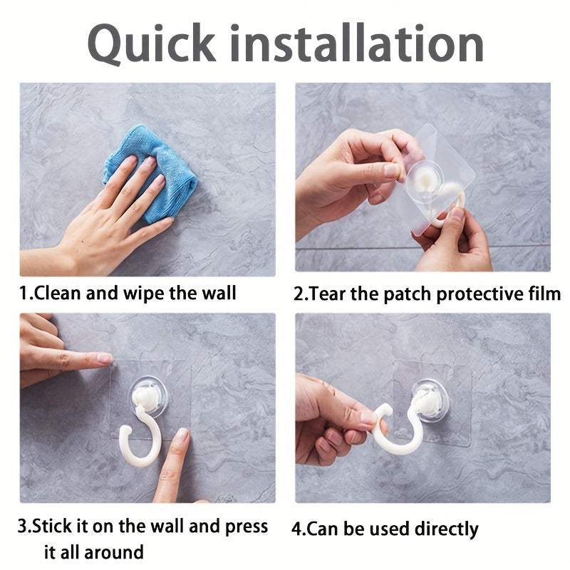 3pcs\u002Fset Crochet de plafond rotatif auto-adhésif à 360°, montage mural sans perçage pour abris de lit et moustiquaires et foulards et sacs de rangement