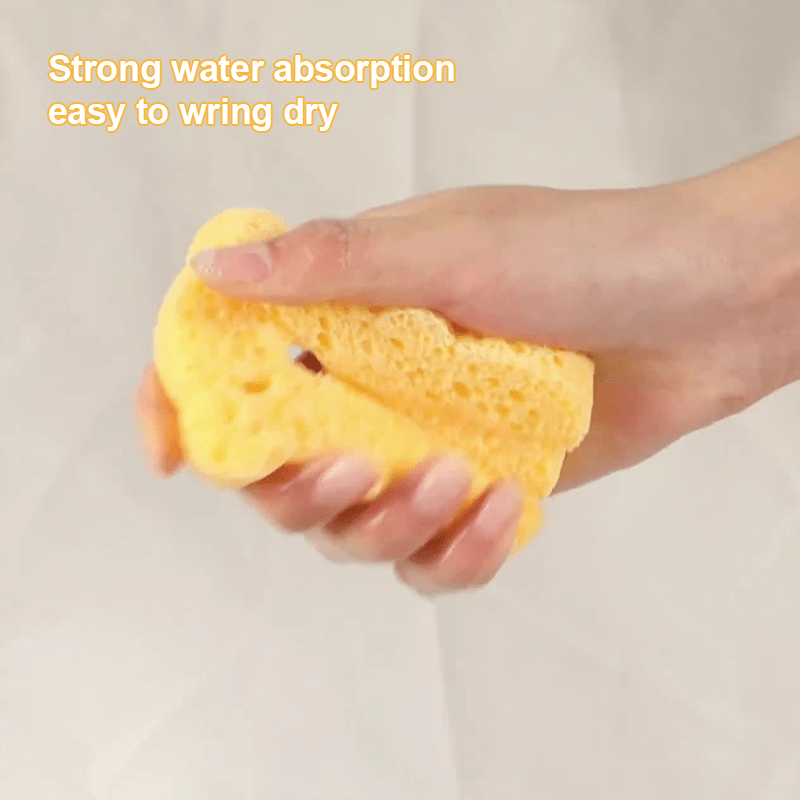 4pcs Adorable Cartoon Animal Bath Sponges - Éponge à langer douce et délicate pour exfolier le visage et le corps, avec des motifs d'ours, de lapin, d'étoile et de canard, accessoire de bain