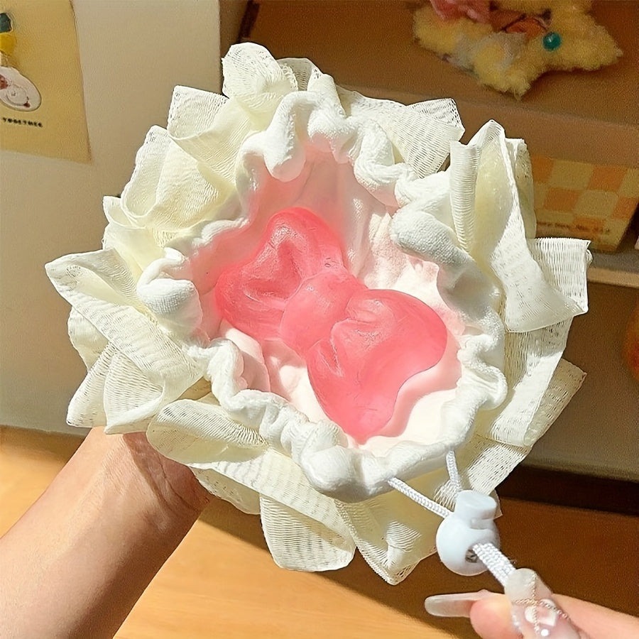 Un 2-en-1 super doux bain fleur bain ball peut être utilisé avec du savon pour une pièce.