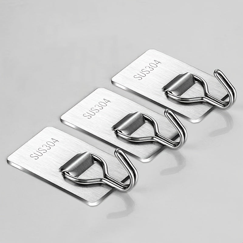 Lot de 10\u002F15 Crochets Adhésifs Sans Couture, Suspension de Cadre Photo Sans Trace ni Clou, Suspension Murale sur Carrelage, Crochets de Fixation Puissants, Style Multifonctionnel, Compatibilité Multi-surfaces, Crochets Utilitaires