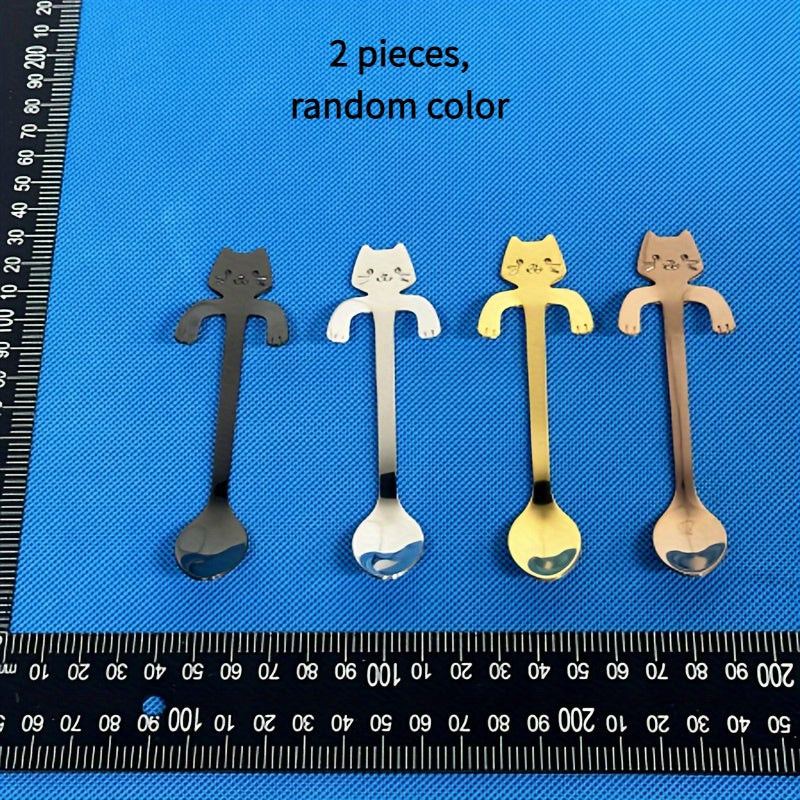 Two Adorable Spoons, Perfect for Tea, Coffee, Desserts, Sugar, And Stirring.