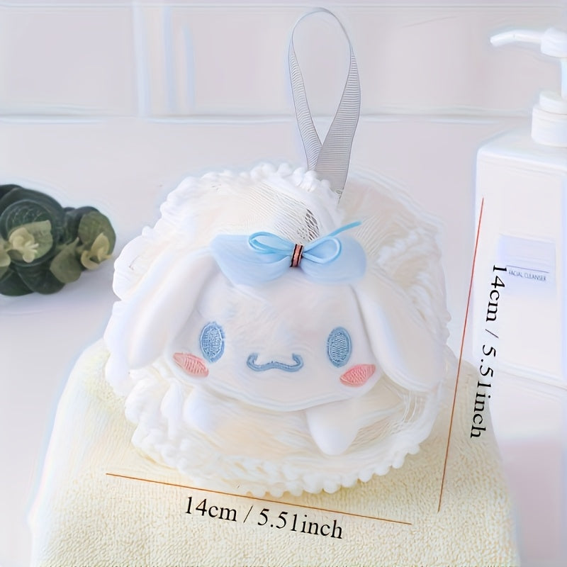 IP 1pc Boule de Bain Créative en Dentelle Sanrio Kurumi pour Adulte, Fleur de Bain Chien Guai en Jade Artificiel Pocha, Adaptée pour École Maison Hôtel