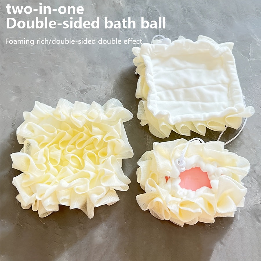 Un 2-en-1 super doux bain fleur bain ball peut être utilisé avec du savon pour une pièce.