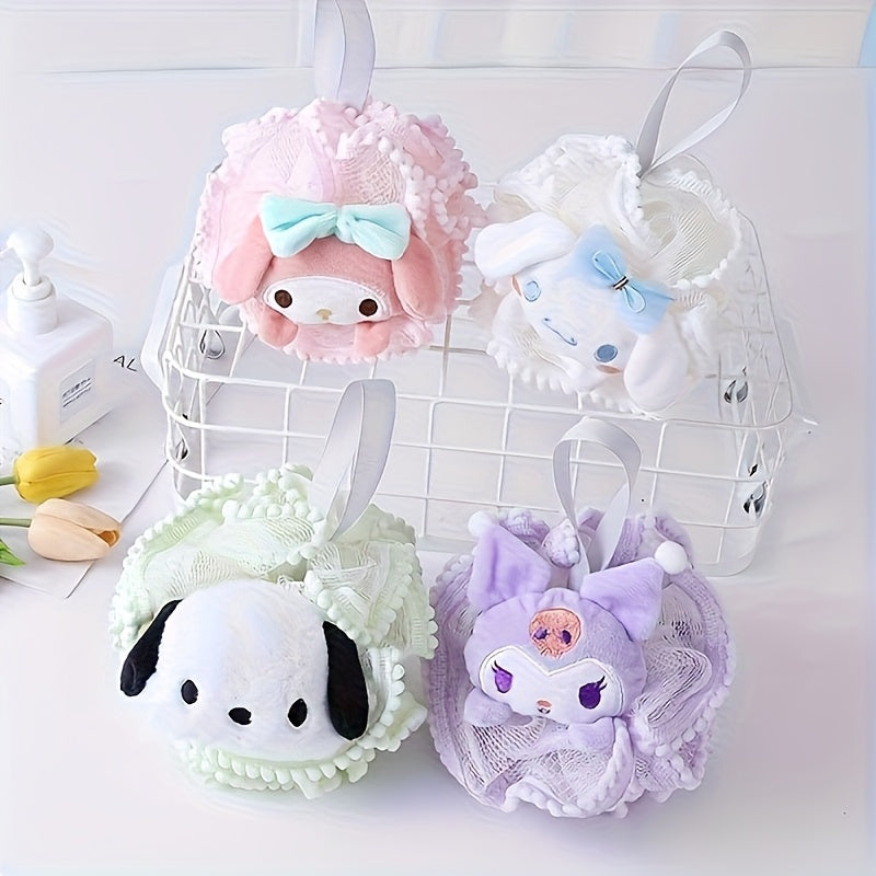 IP 1pc Boule de Bain Créative en Dentelle Sanrio Kurumi pour Adulte, Fleur de Bain Chien Guai en Jade Artificiel Pocha, Adaptée pour École Maison Hôtel